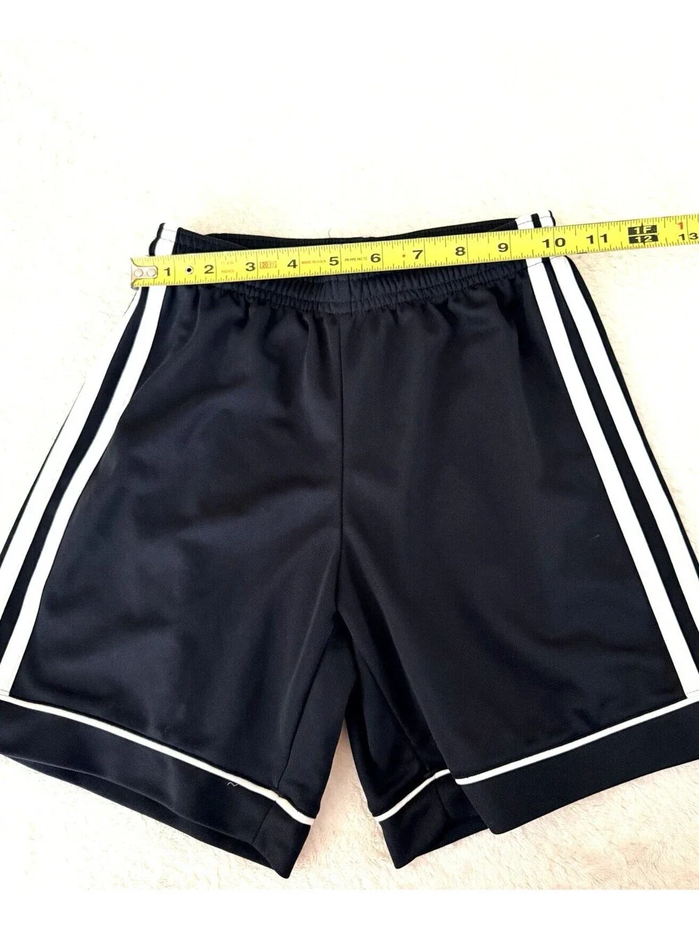 Adidas Youth Black Athletic Shorts Boys Girls Size S 140 Climalite Soccer